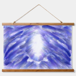 Celestial Light Burst Abstrakte Kunst drucken Wandteppich Mit Holzrahmen
