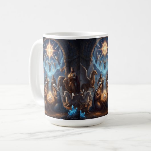 Celestial Light Over Unity – Inspirational Mug Kaffeetasse (Vorderseite Links)