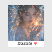 Celestial Lightbearer - Angel Holding the Star Aufkleber (Blatt)