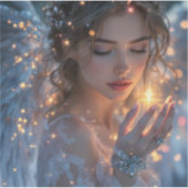 Celestial Lightbearer - Angel Holding the Star Aufkleber (Vorderseite)