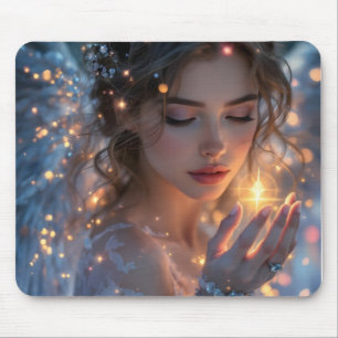 Celestial Lightbearer - Angel Holding the Star Mousepad