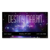 Celestial Lila Galaxy Cluster Space Foto Magnetische Visitenkarte (Vorderseite)