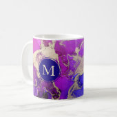 Celestial Lila Gold und Rosa Abstrakt Kaffeetasse (Vorderseite Links)