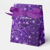Celestial Lila Wirbel & Stars Zelt Gefallen Box Geschenkschachtel (Vorderseite)