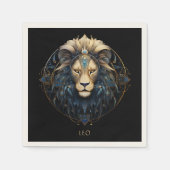 Celestial Lion Astrologie Symbol Sternzeichen Leo  Serviette (Vorderseite)