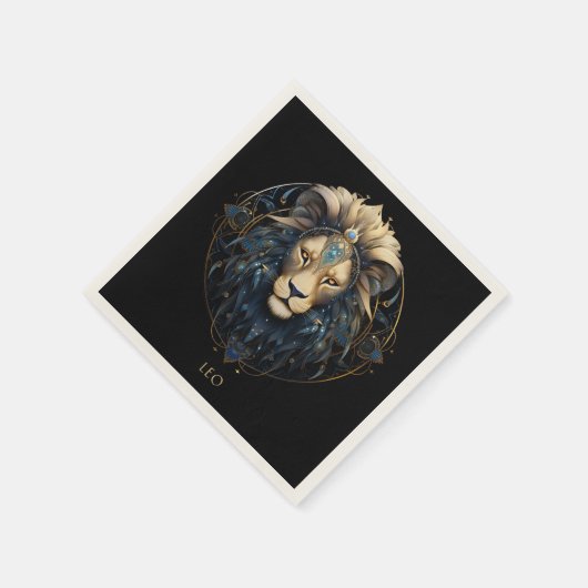 Celestial Lion Astrologie Symbol Sternzeichen Leo Serviette (Ecke)