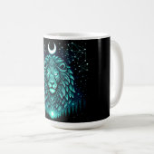 Celestial Lion – Cosmic King Wildlife Galaxy Kaffeetasse (VorderseiteRechts)