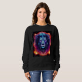 Celestial Lion God In Space Leo Zodiac Universe Ga Sweatshirt (Vorne ganz)