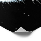 Celestial Lion Night Sky Ai Art Poster (Ecke)