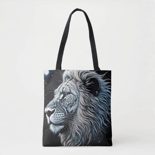 Celestial Lion Night Sky Ai Art Tasche (Vorderseite)