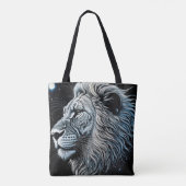 Celestial Lion Night Sky Ai Art Tasche (Rückseite)