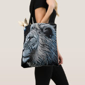 Celestial Lion Night Sky Ai Art Tasche (Von Nahem)