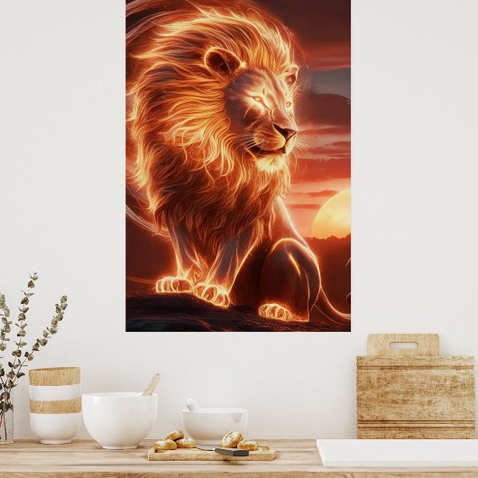 Celestial Lion Poster (Küche)