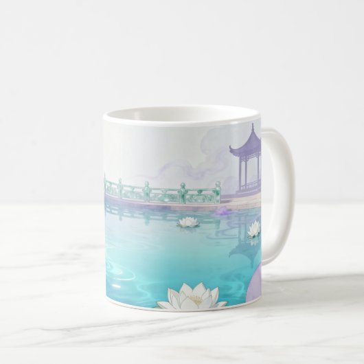 Celestial Lotus Lake Fantasy Mug Kaffeetasse (VorderseiteRechts)