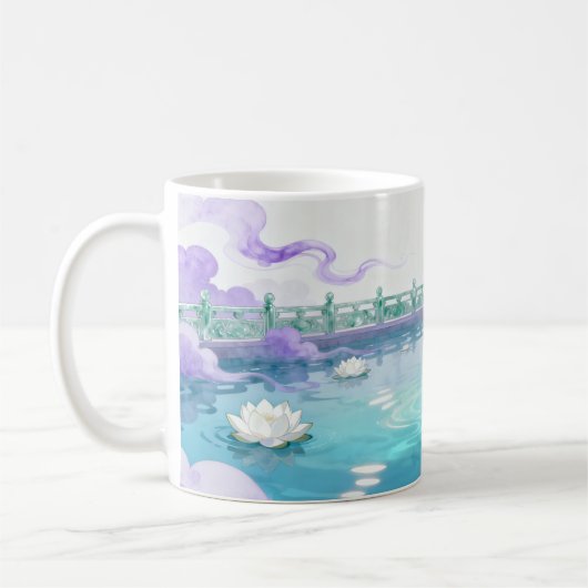 Celestial Lotus Lake Fantasy Mug Kaffeetasse (Links)