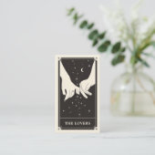 Celestial Lovers Tarot Wedding Save the Date Card Begleitkarte (Stehend Vorderseite)