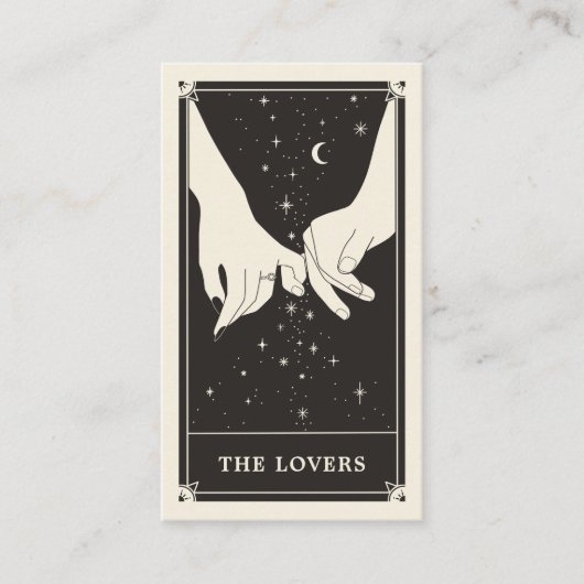 Celestial Lovers Tarot Wedding Save the Date Card Begleitkarte (Vorderseite)