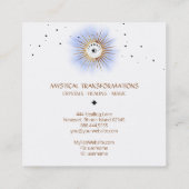 *~* Celestial Luna Lunar Moon Magic Boho Light Quadratische Visitenkarte (Rückseite)