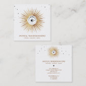 *~* Celestial Luna Lunar Moon Magic Light Boho Quadratische Visitenkarte (Vorne/Hinten)