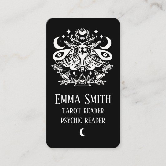 Celestial Luna Moth Bussincard Visitenkarte (Vorderseite)