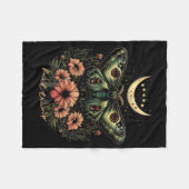 Celestial Luna Moth Subtle Anti Trump Fleecedecke (Vorderseite (Horizontal))