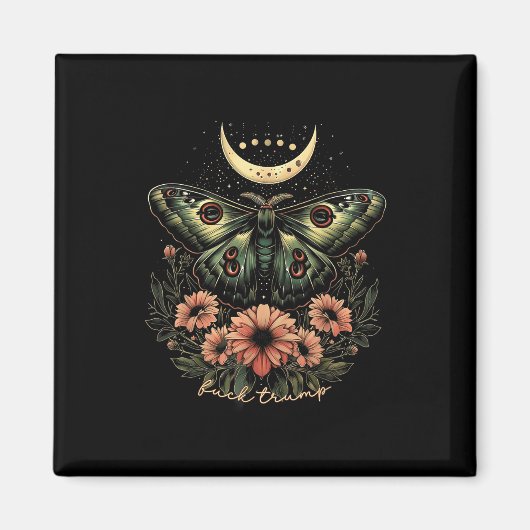 Celestial Luna Moth Subtle Anti Trump Magnet (Vorne)