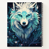 Celestial Lunar Wild Wolf Notizblock (Rückseite)
