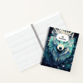 Celestial Lunar Wild Wolf Notizblock (Innenseite)