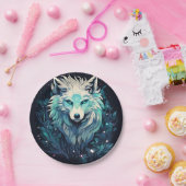 Celestial Lunar Wild Wolf Pappteller (Party)