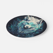 Celestial Lunar Wild Wolf Pappteller (Schrägansicht)