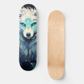 Celestial Lunar Wild Wolf Skateboard (Vorderseite)