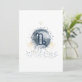 Celestial Magic - Capricorn Dankeskarte (Stehend Vorderseite)