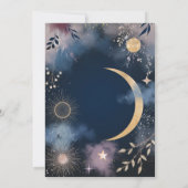 Celestial Magic Moon & Stars Hochzeit Einladung (Rückseite)
