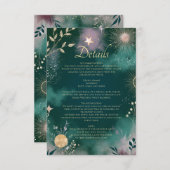 Celestial Magic Moon & Stars Smaragddetails Begleitkarte (Vorne/Hinten)