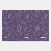 Celestial Magic Witchy Dark Lila Geschenkpapier Set (Vorderseite)