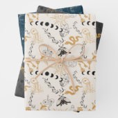 Celestial Magic Witchy Gold Grau & Blue Geschenkpapier Set (Beispiel)