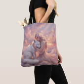 Celestial Maiden White Fox Fantasy Tote Bag Tasche (Von Nahem)