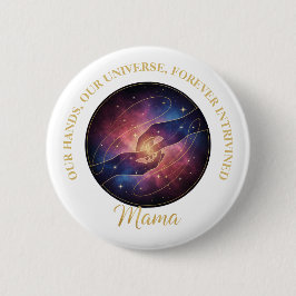 Celestial Mama Hands Galaxy Universe Button