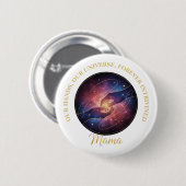 Celestial Mama Hands Galaxy Universe Button (Vorne & Hinten)