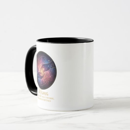 Celestial Mama Hands Galaxy Universe Tasse (Vorderseite Links)