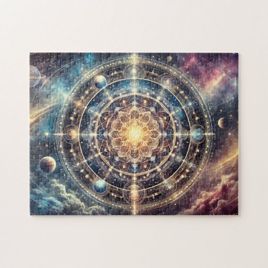 Celestial Mandala Astrology Cosmic Zodiac Magic Puzzle (Horizontal)