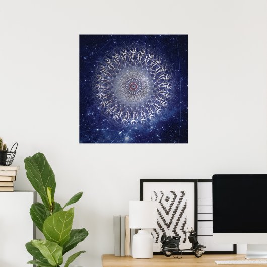 Celestial Mandala Galaxy Art Poster (Heimbüro)