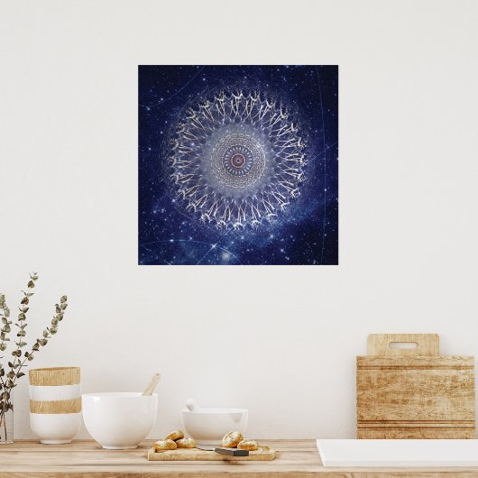 Celestial Mandala Galaxy Art Poster (Küche)
