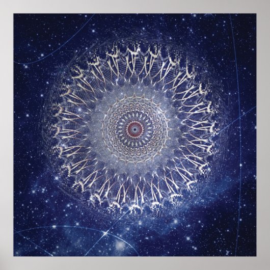 Celestial Mandala Galaxy Art Poster (Vorne)