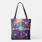 Celestial Mandala - Radiant Star Crystal Artwork Tasche (Rückseite)
