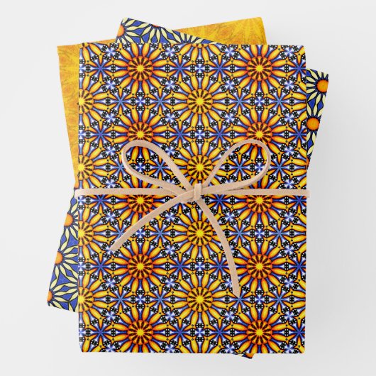 Celestial Mandala Sun Floral Geschenkpapier Set (Beispiel)