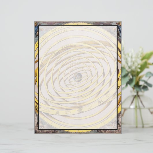 Celestial Map Andres Celarius Letterhead Briefbogen (Stehend Vorderseite)