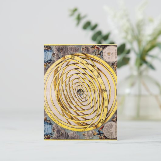 Celestial Map Andres Celarius Postcard Postkarte (Stehend Vorderseite)