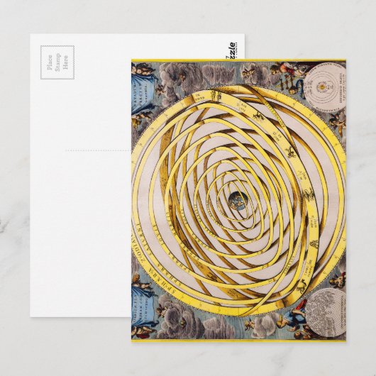 Celestial Map Andres Celarius Postcard Postkarte (Vorne/Hinten)