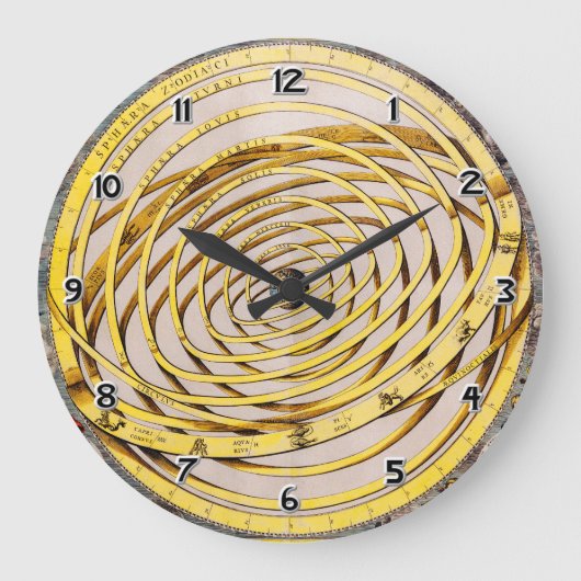 Celestial Map Andres Celarius Wall Clock Große Wanduhr (Vorderseite)